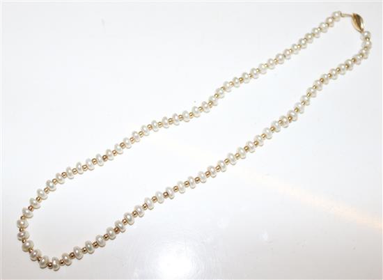 Single strand cultured pearl necklace